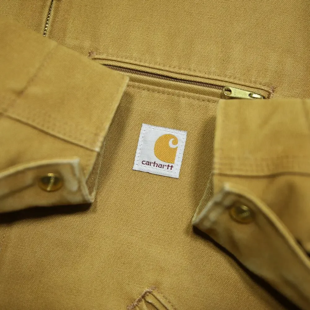 Vintage Carhartt J001 BRN Faded Brown Detroit Jacket Size Small - Picture 12 of 16